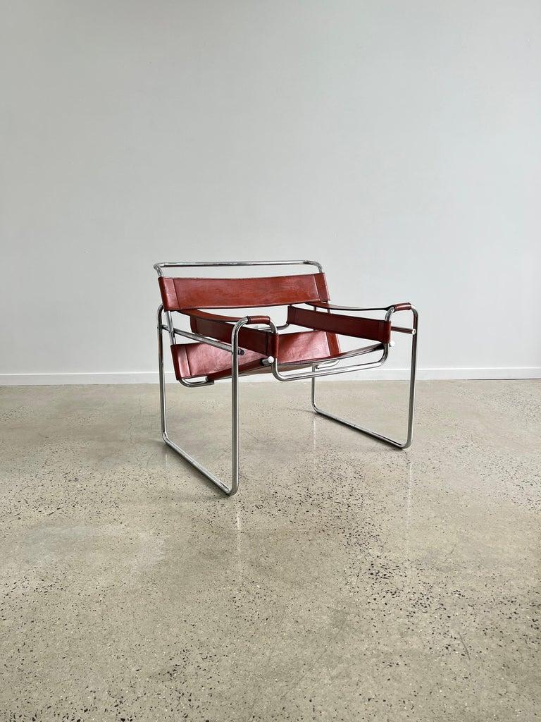 Leather Wassily Lounge Chair by Marcel Breuer for Knoll