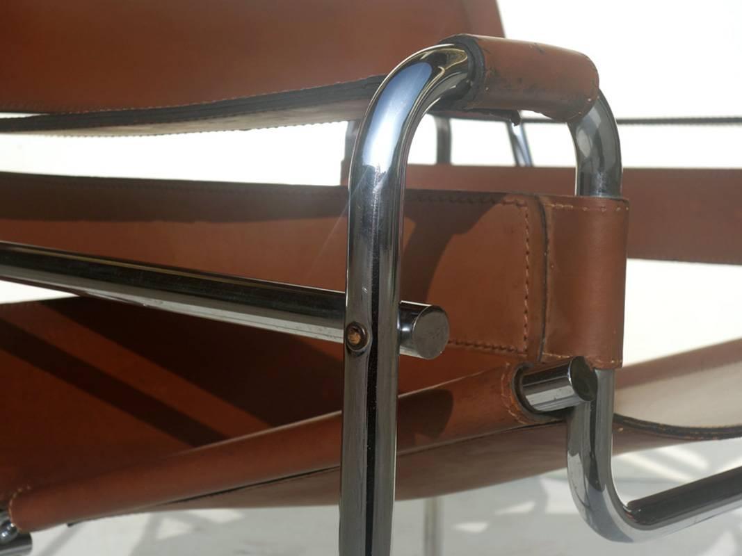 Fauteuil en cuir marron « Wassily » de Gavina Bauhaus Design, années 1960 1