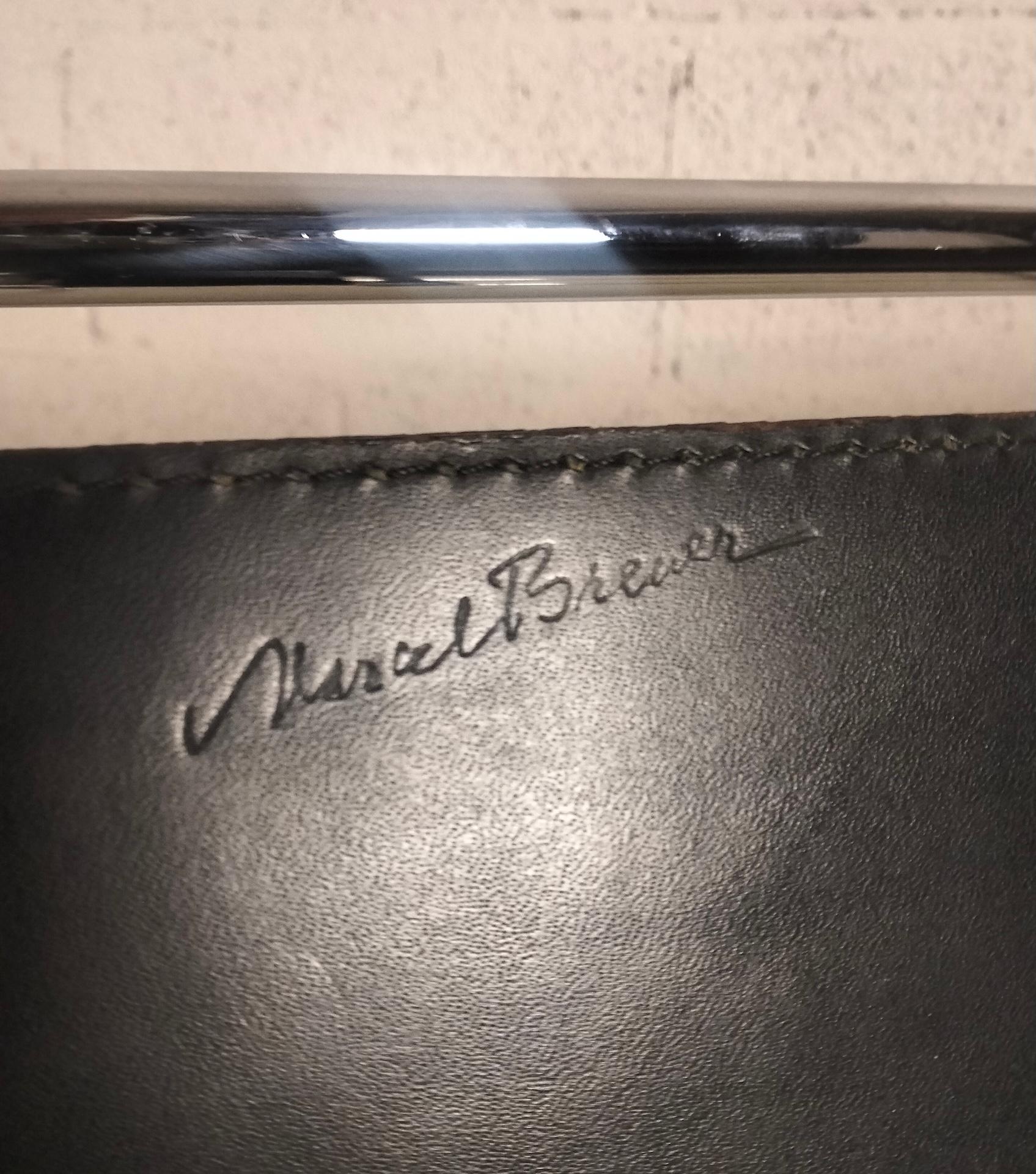 Wassily Sessel aus verchromtem Stahl und Leder von Marcel Breuer für Gavina 60er Jahre (Mitte des 20. Jahrhunderts) im Angebot