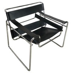 Wassily steel chromed and leather armchair by Marcel Breuer for Gavina 60s