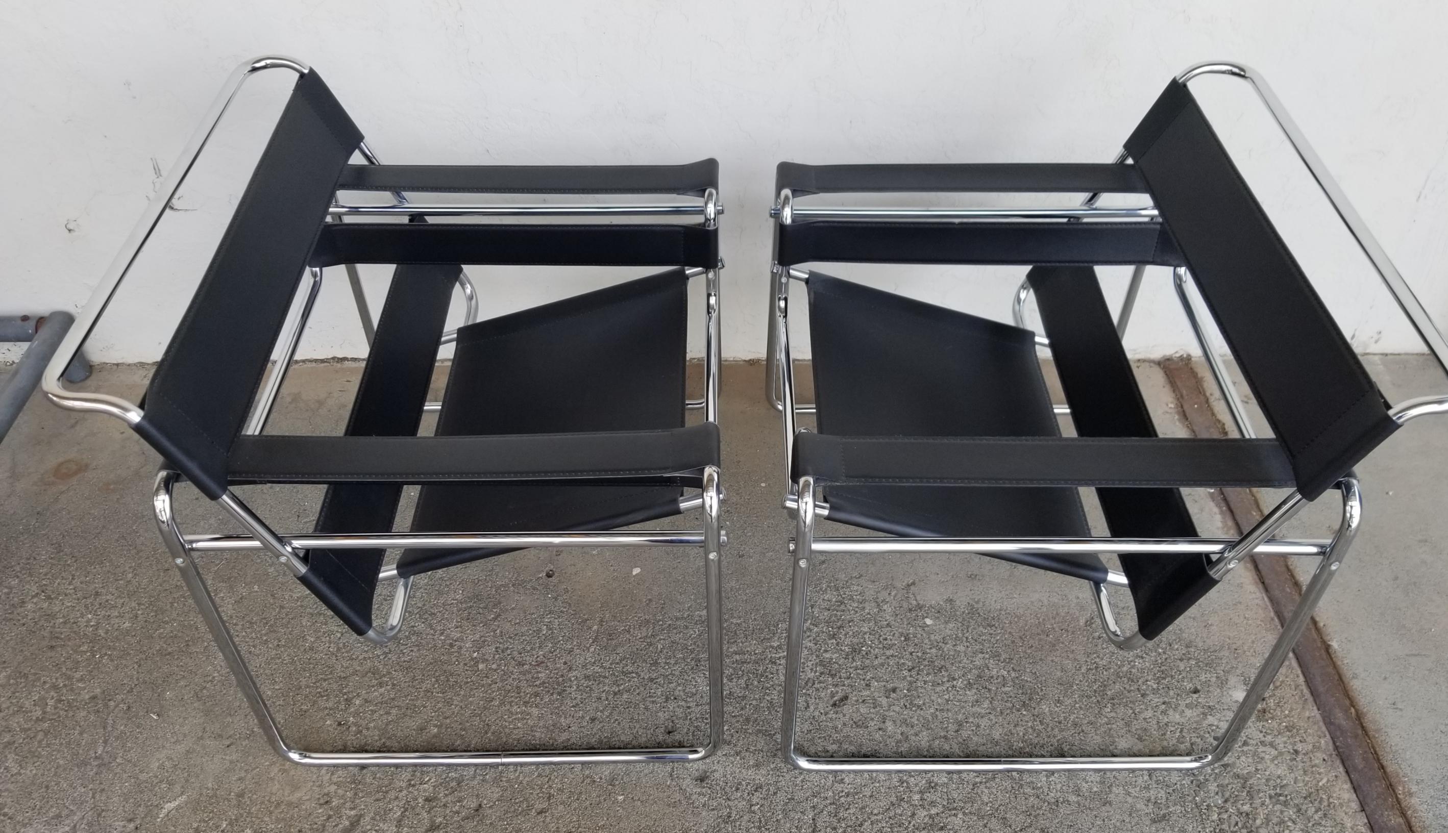 Wassily Style Lounge Chairs, Late 20th Century 6