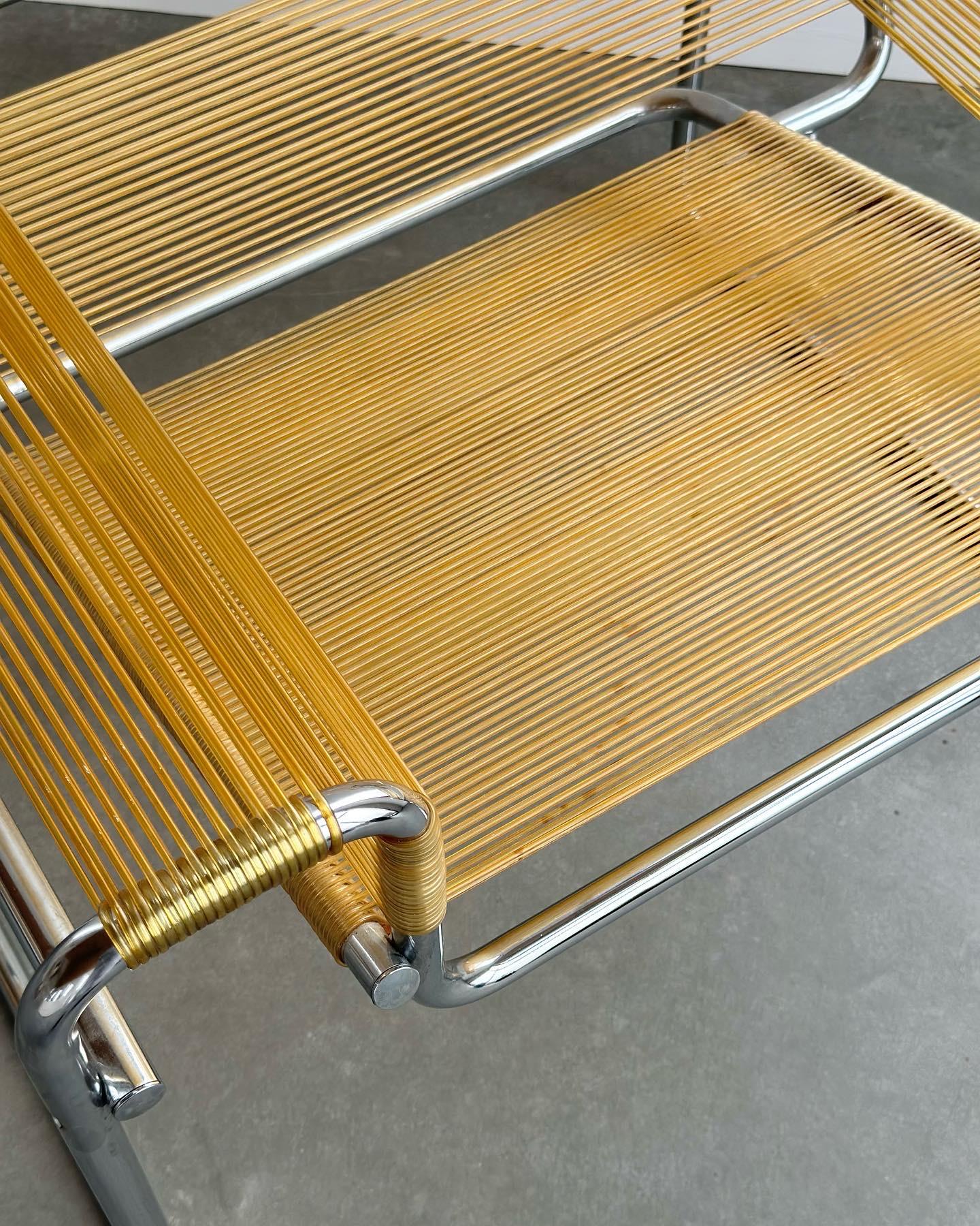 Bauhaus Wassily-style spaghetti cord armchair