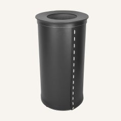 Waste Paper Basket HELMA with lid - Regenerated Leather