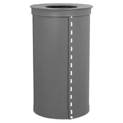 Waste Paper Basket HELMA with lid - Regenerated Leather