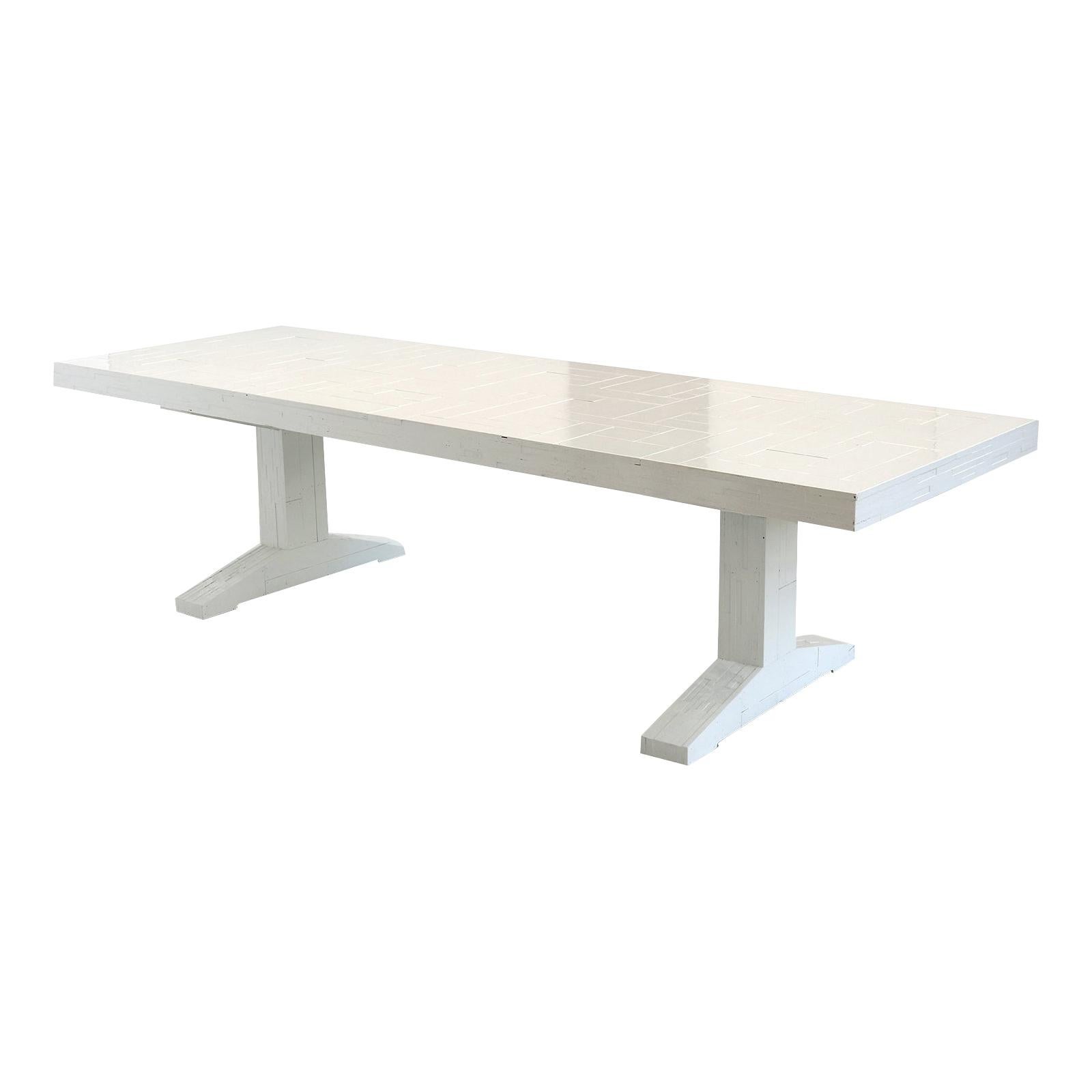 Waste Table in High Gloss White by Piet Hein Eek