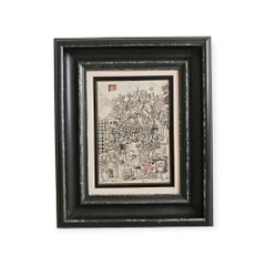 "Tierra baldía" de Leonid Šejka, Tinta sobre cartón fino, Yugoslavia 1965