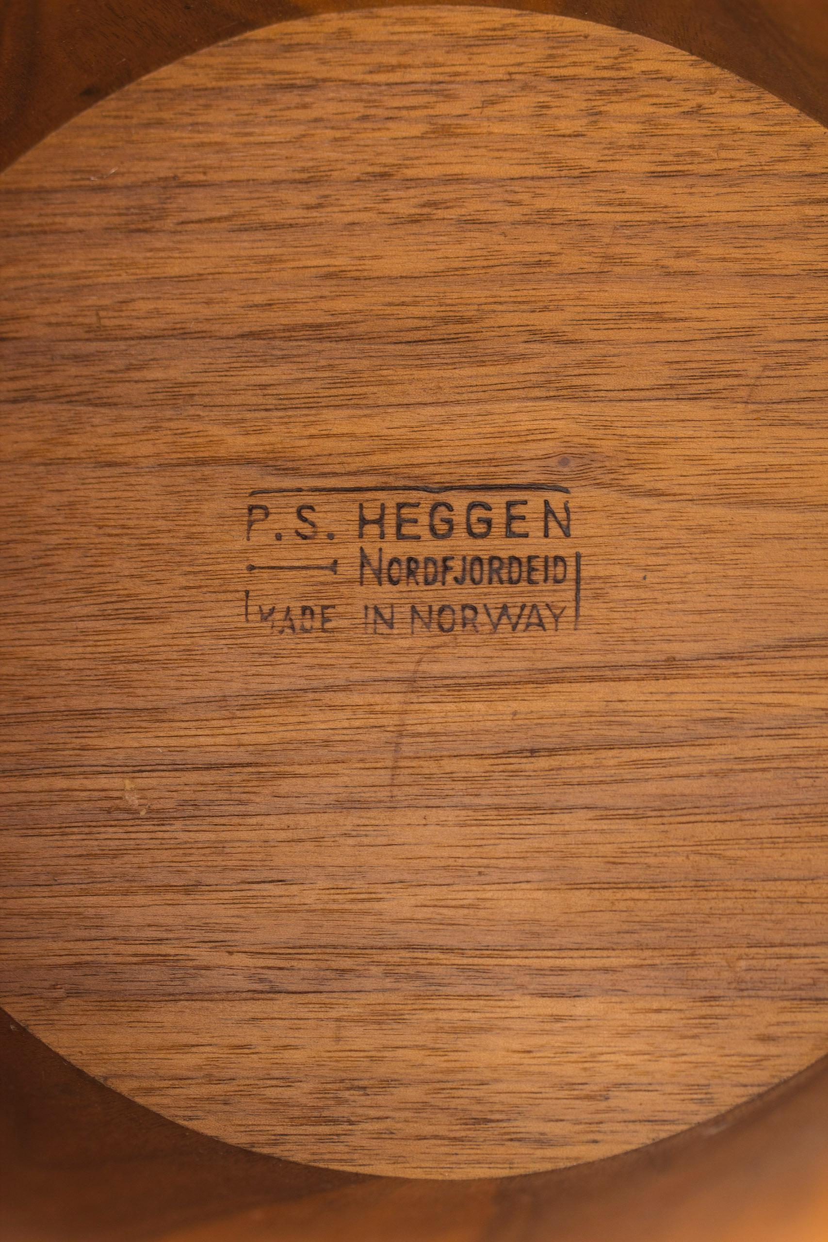 Papierbehälter aus Teakholz von Einar Barnes, PS Heggen, Norwegen, 1960er Jahre im Angebot 1