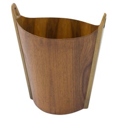 Vintage Wastepaper bin in teak by Einar Barnes, PS Heggen, Norway, 1960s