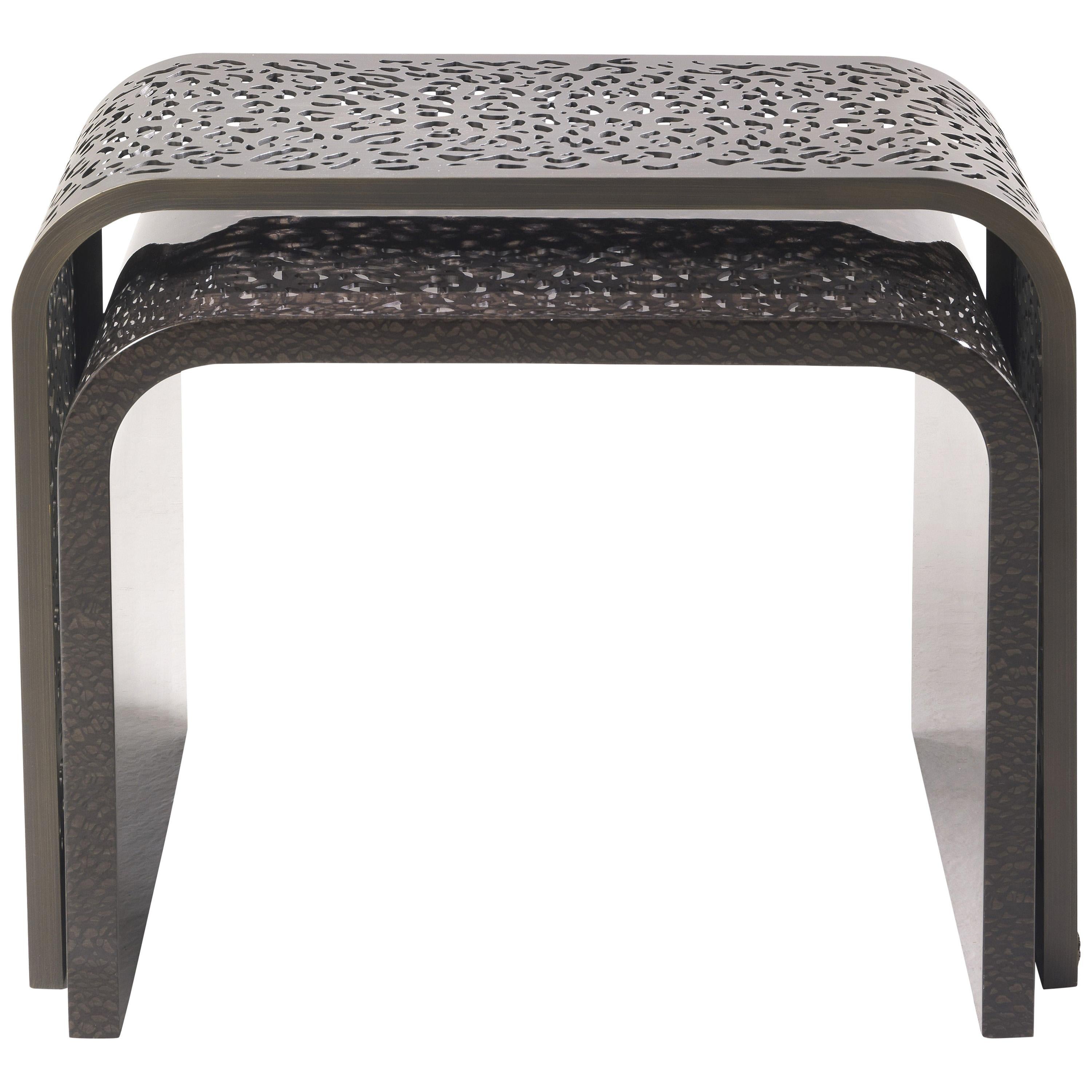21st Century Watamu Side Table in Carbalho by Roberto Cavalli Home Interiors  For Sale
