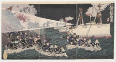 The Second Army Bombarding and Occupying Port Arthur by Watanabe Nobukazu