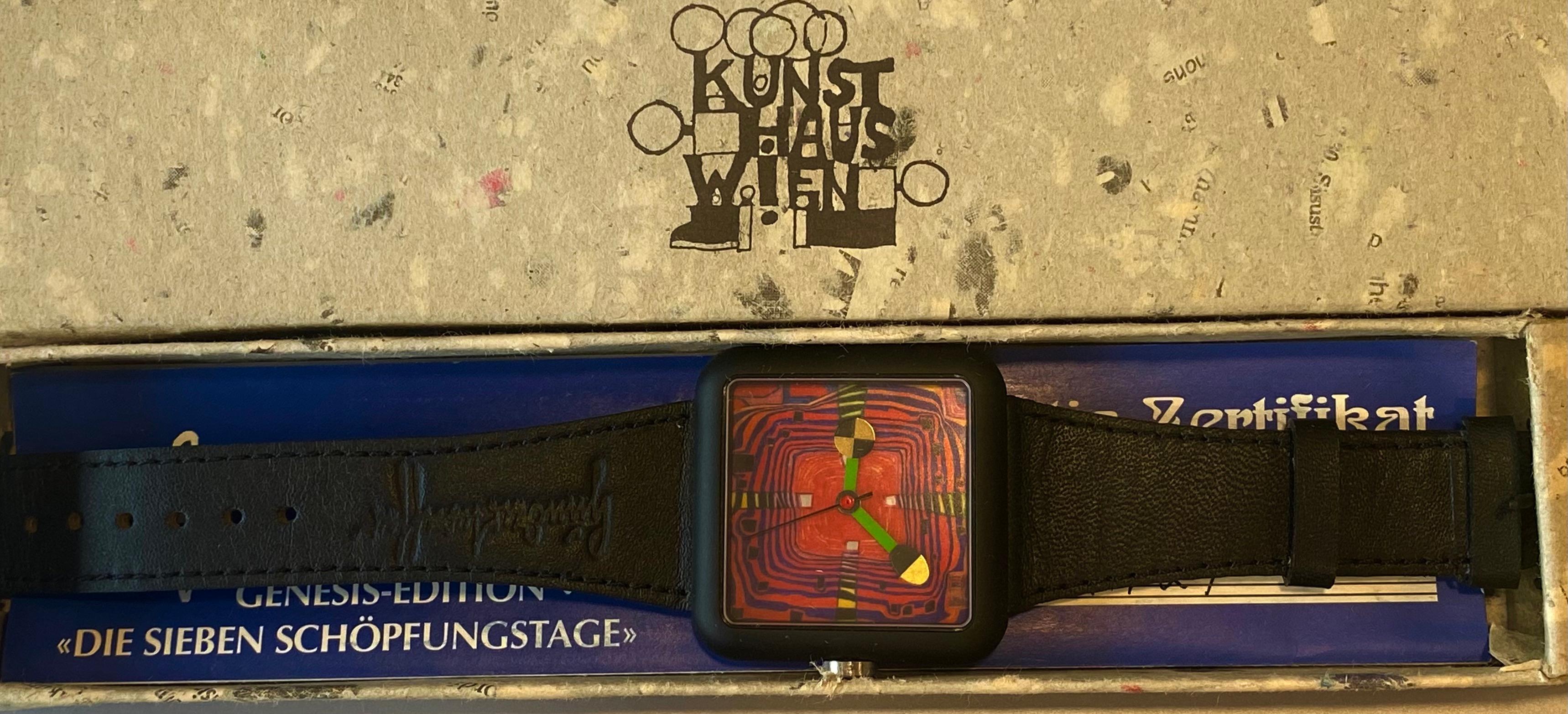 Late 20th Century Watch 2 Designed by the Austrian Artist Hundertwasser, 1995 For Sale