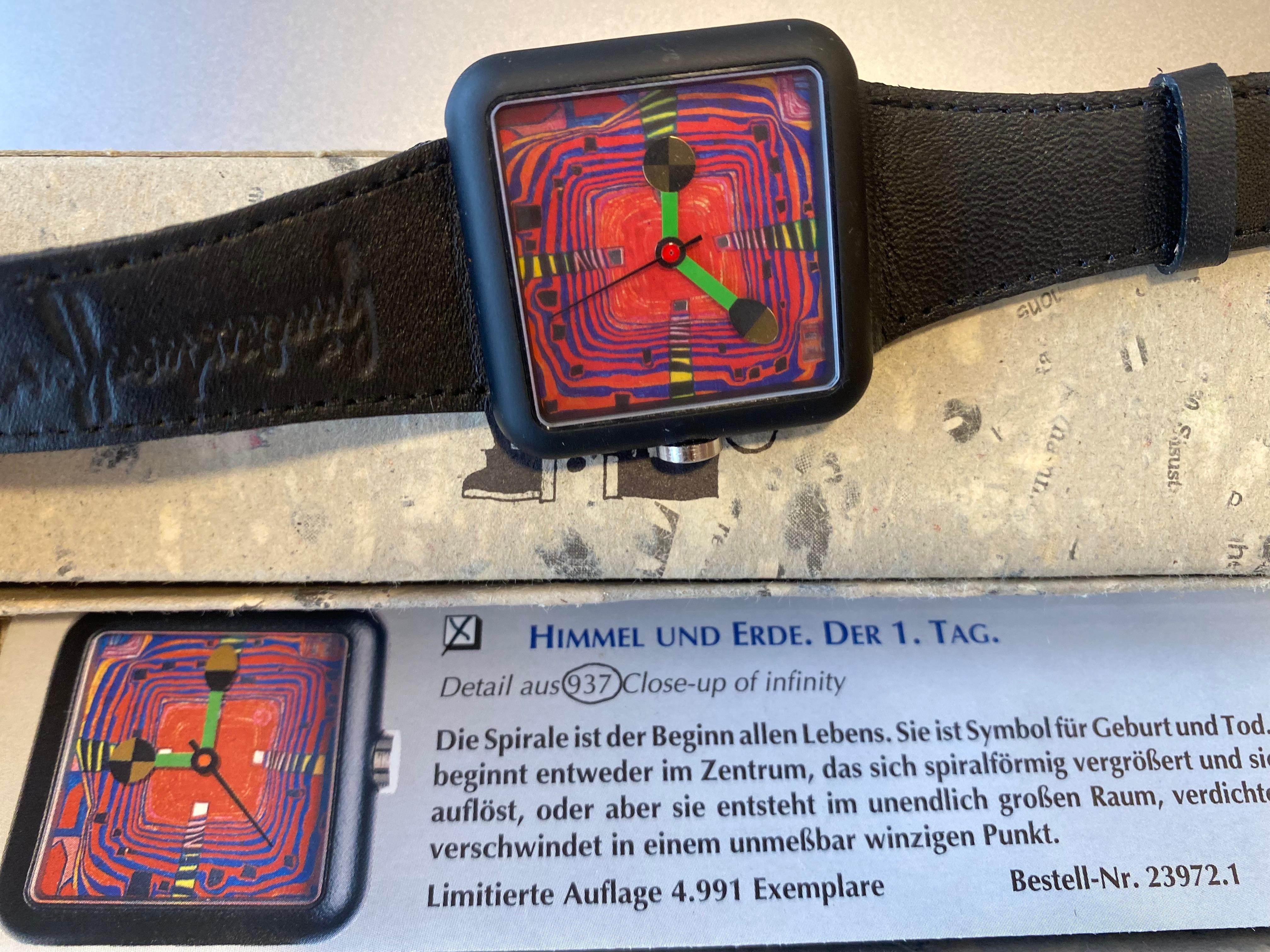 Steel Watch 2 Designed by the Austrian Artist Hundertwasser, 1995 For Sale