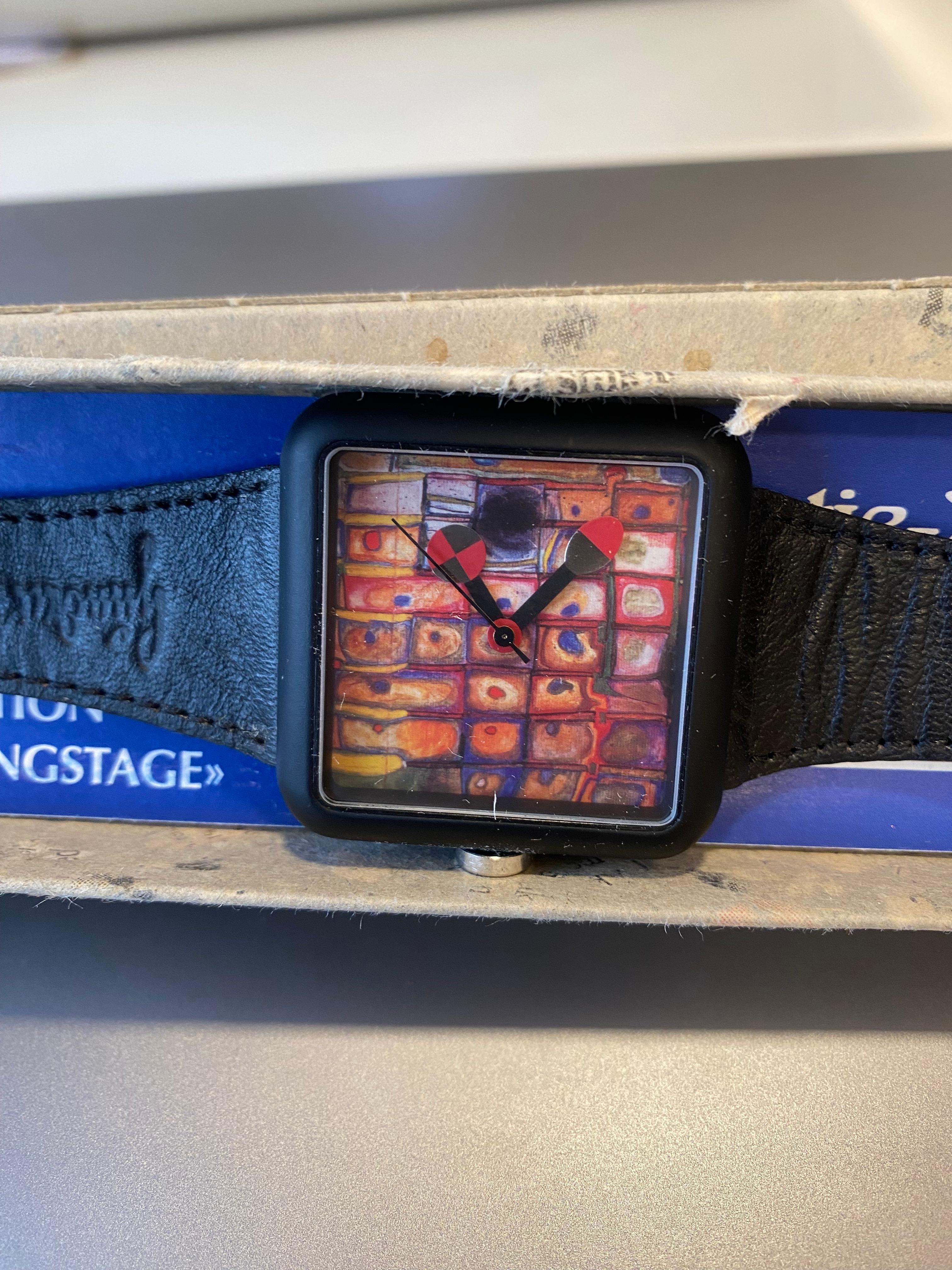 Watch 4 Designed by the Austrian Artist Hundertwasser, 1995 In Good Condition For Sale In Saint ouen, FR