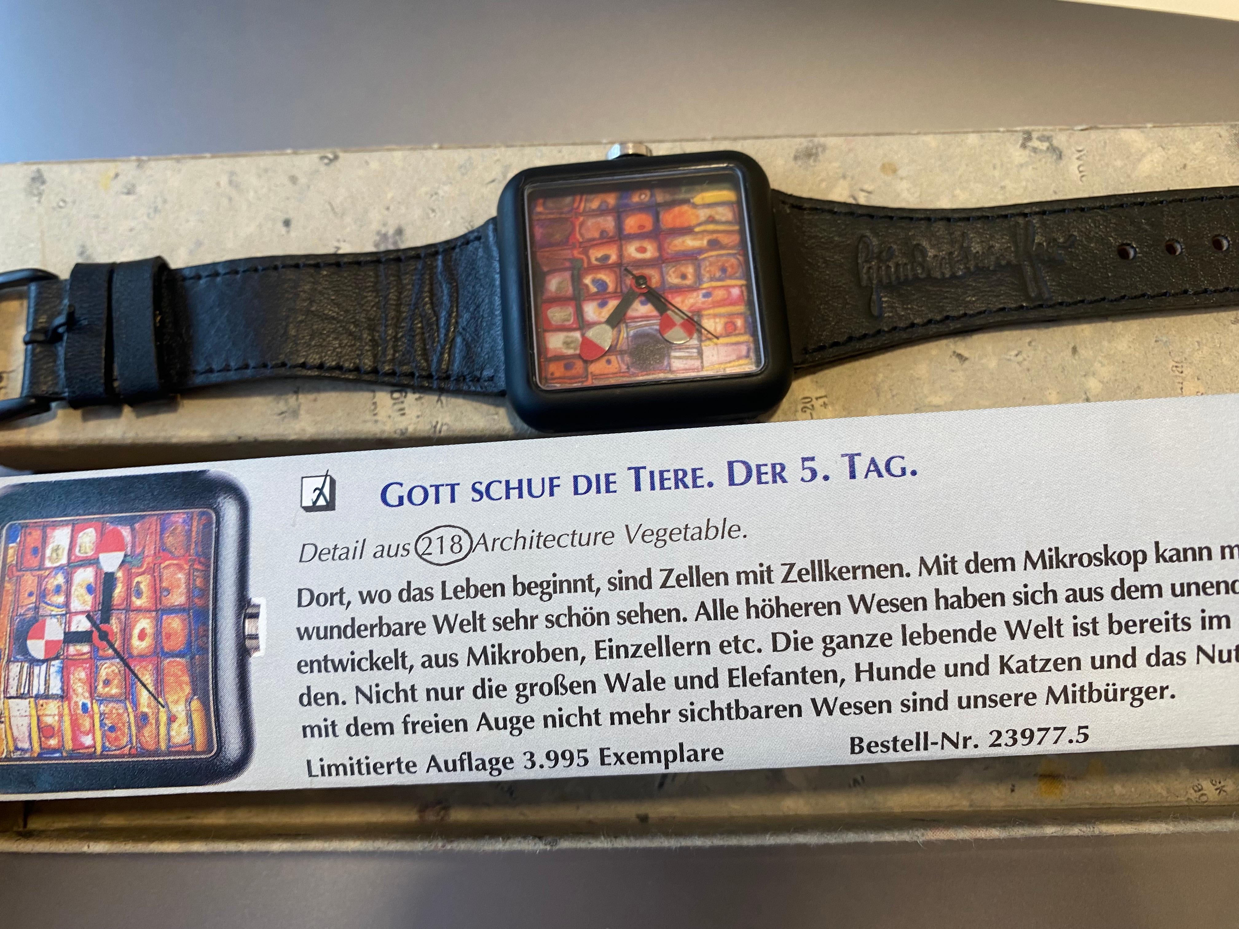 Steel Watch 4 Designed by the Austrian Artist Hundertwasser, 1995 For Sale
