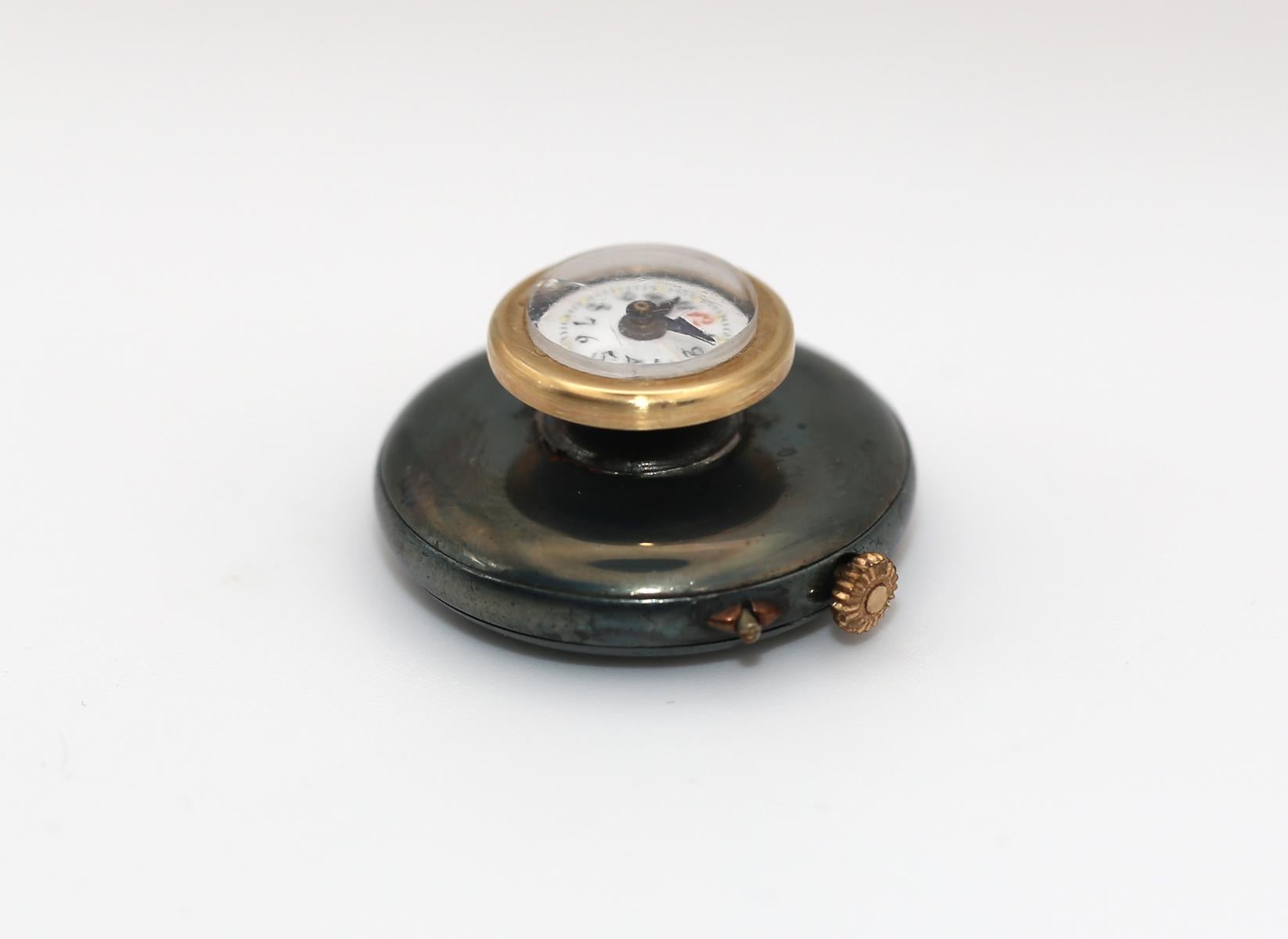 Watch Buttonhole Blued Steel Swiss, 1890 For Sale 2
