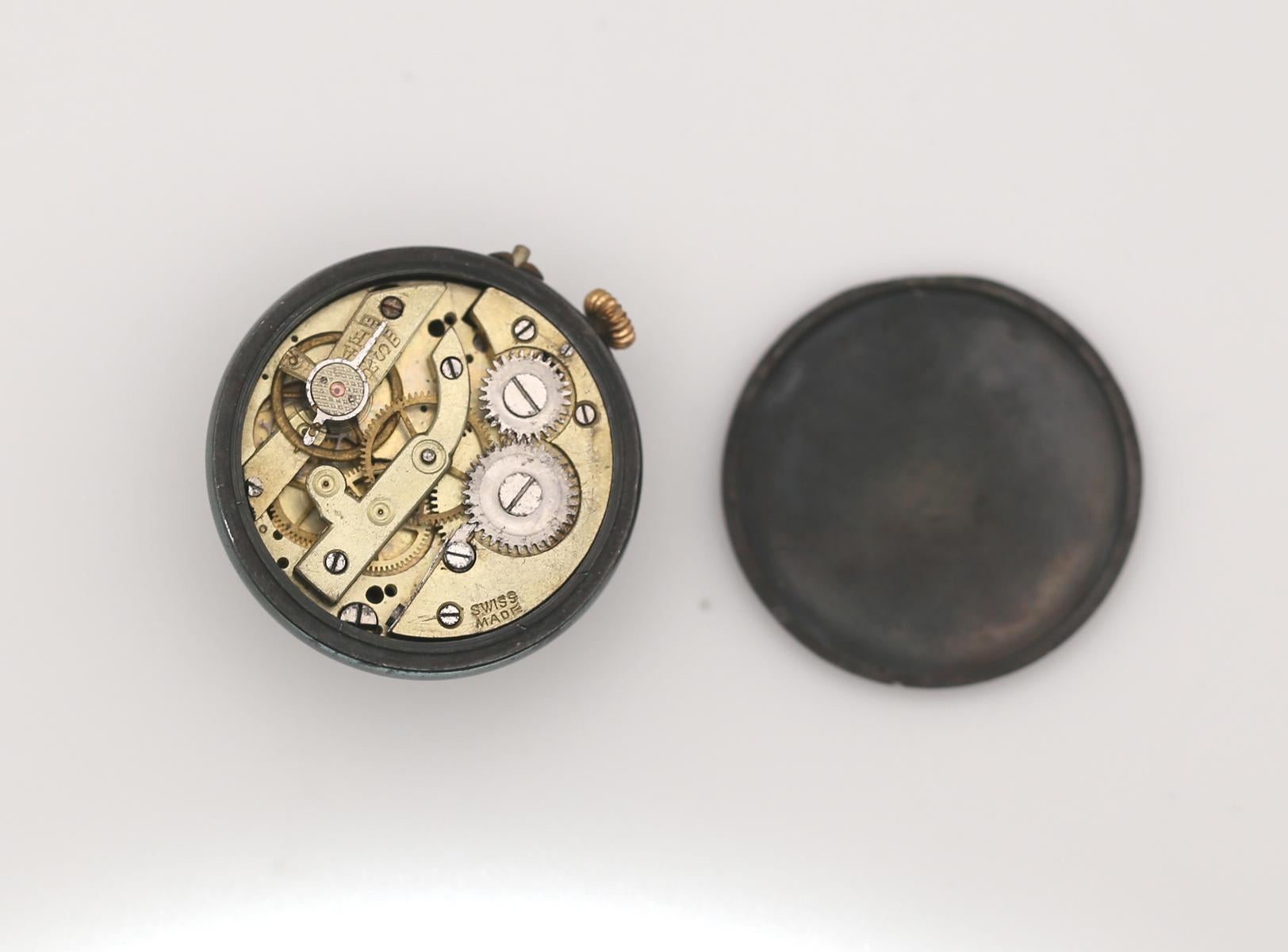 Watch Buttonhole Blued Steel Swiss, 1890 For Sale 3
