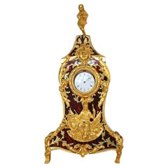 Portaorologio in bronzo dorato e tartaruga rossa XVIII