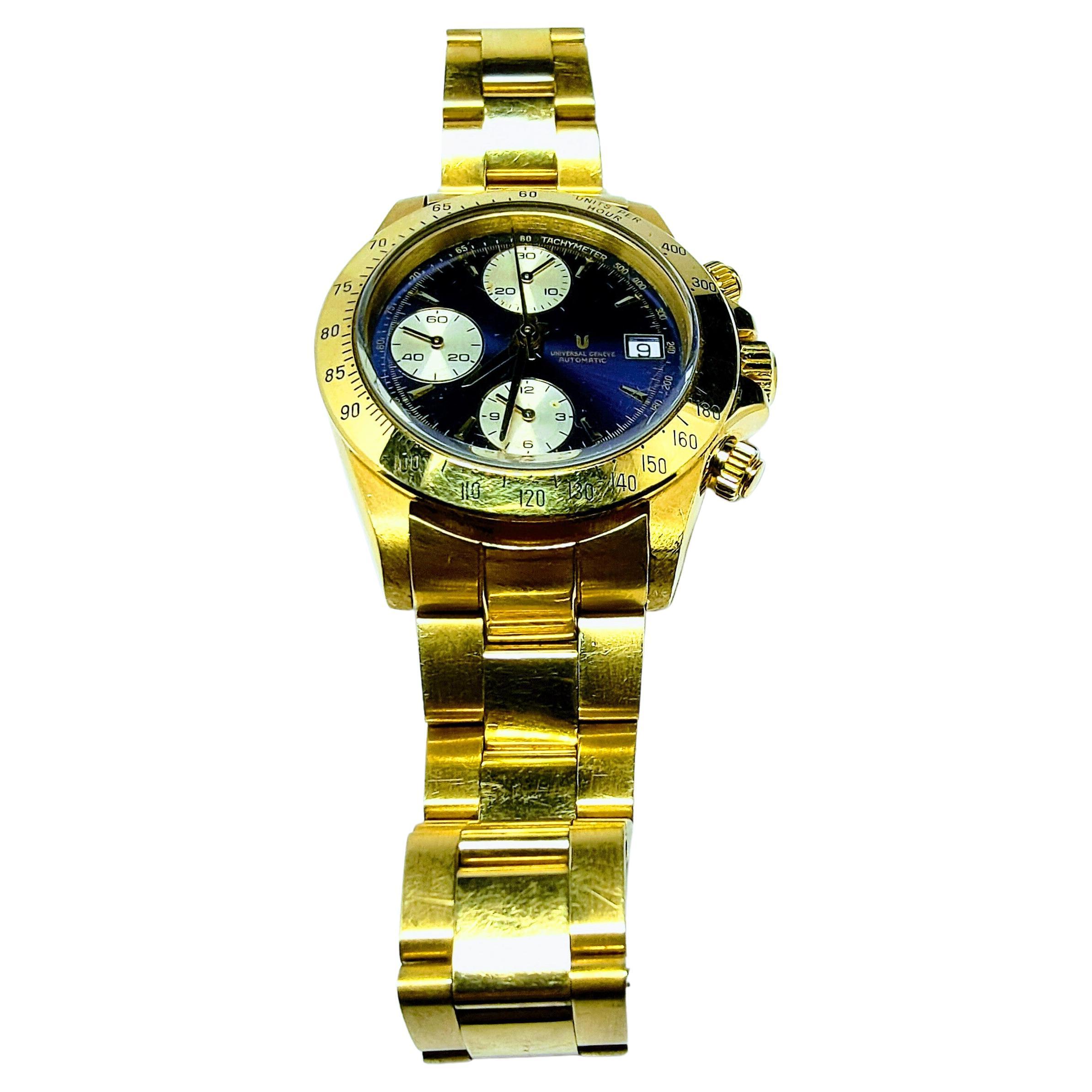 universal geneve watch 18k gold