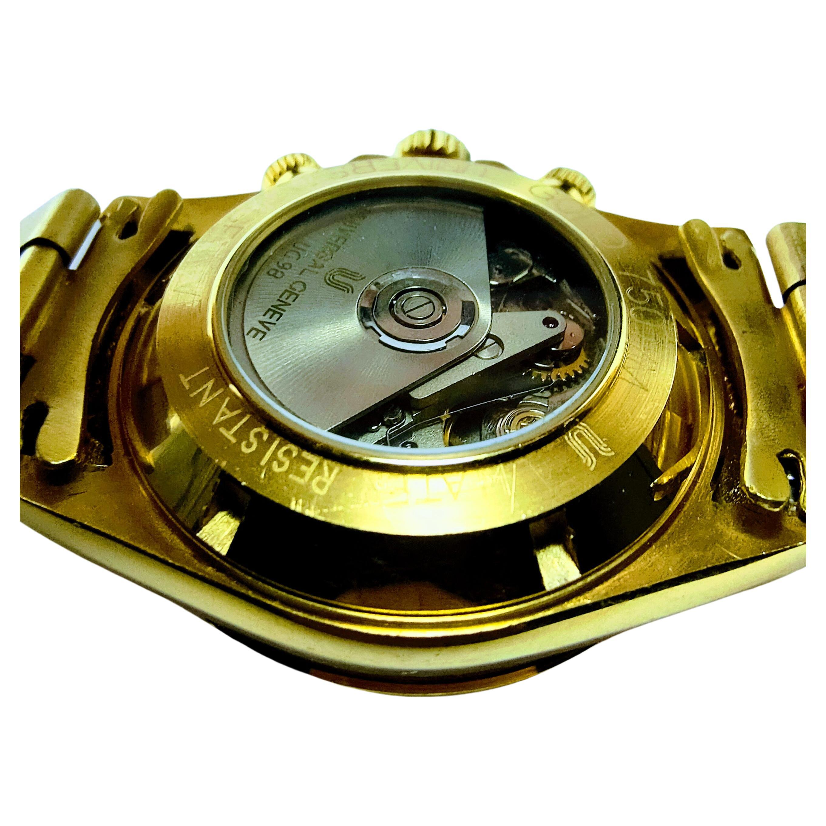 Watch Universal Geneve Automatic Compax Chronograph Yellow Gold 18 Karat In Good Condition For Sale In Valencia, Comunidad Valenciana