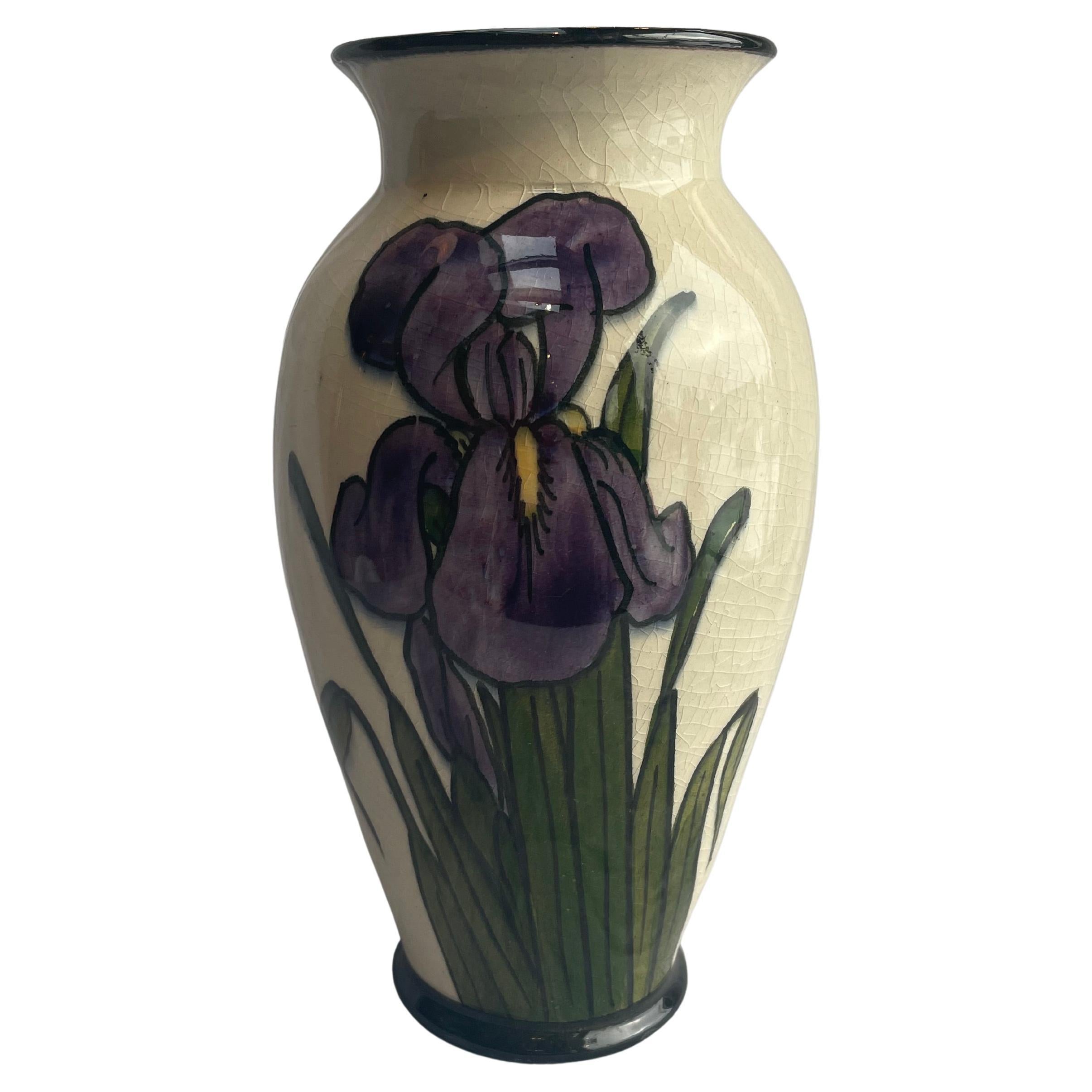 Watcombe Art Pottery Iris Vase, Torquay, England, 1933