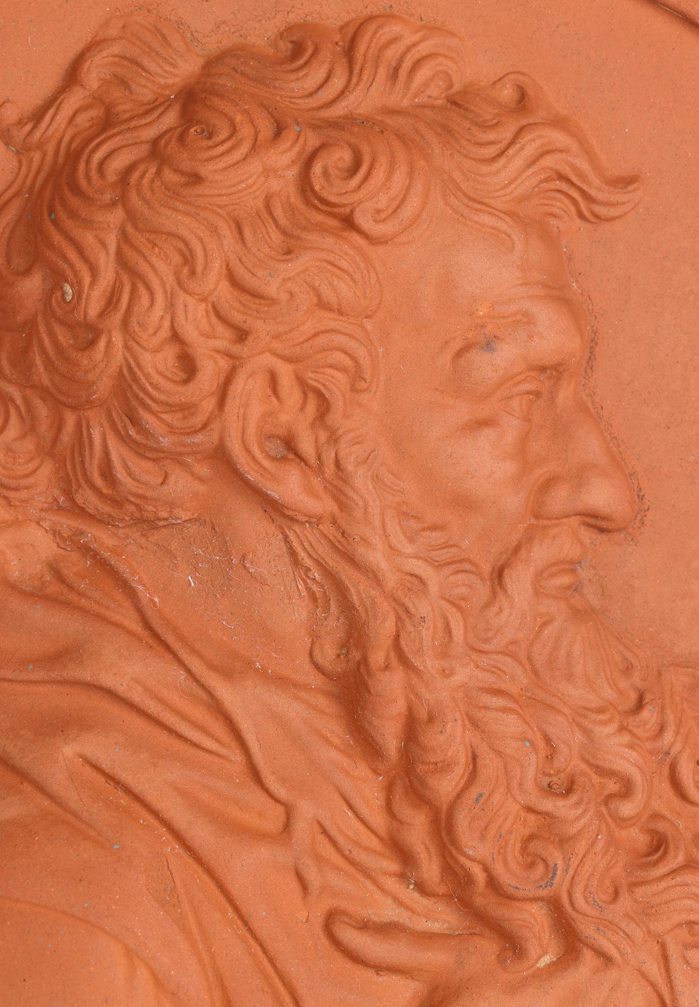 English Watcombe Torquay Molded Terracotta Profile Bearded Gentleman Plaque