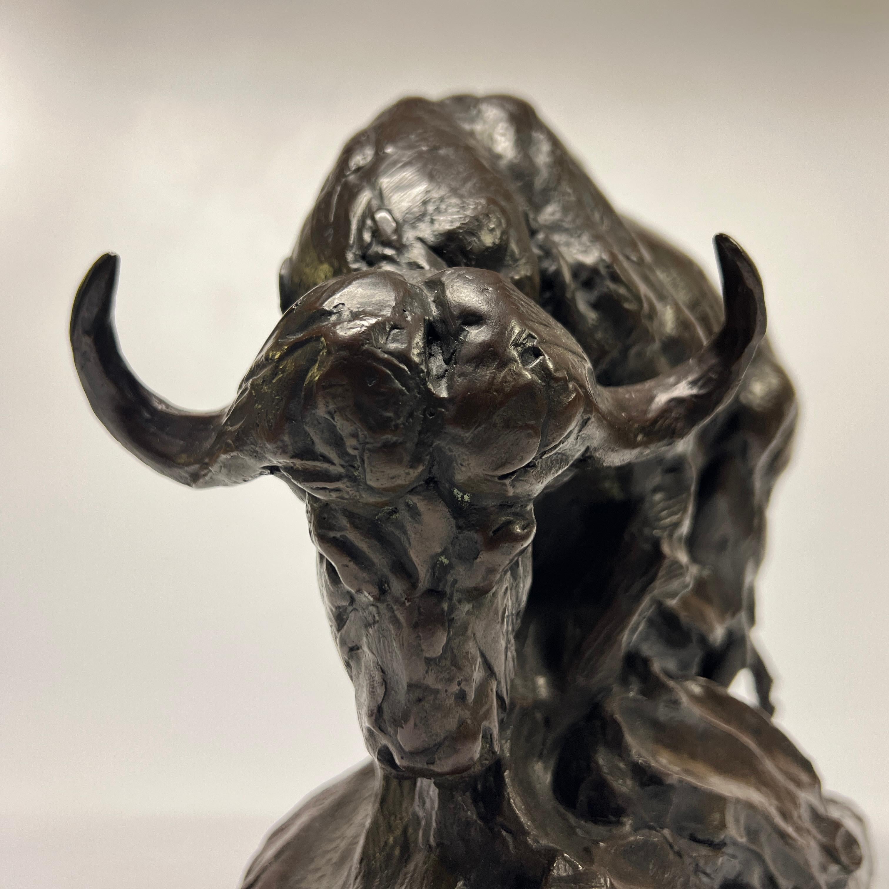 Escultura de bronce Búfalo de agua de Dylan Lewis (1964- ) en venta 2