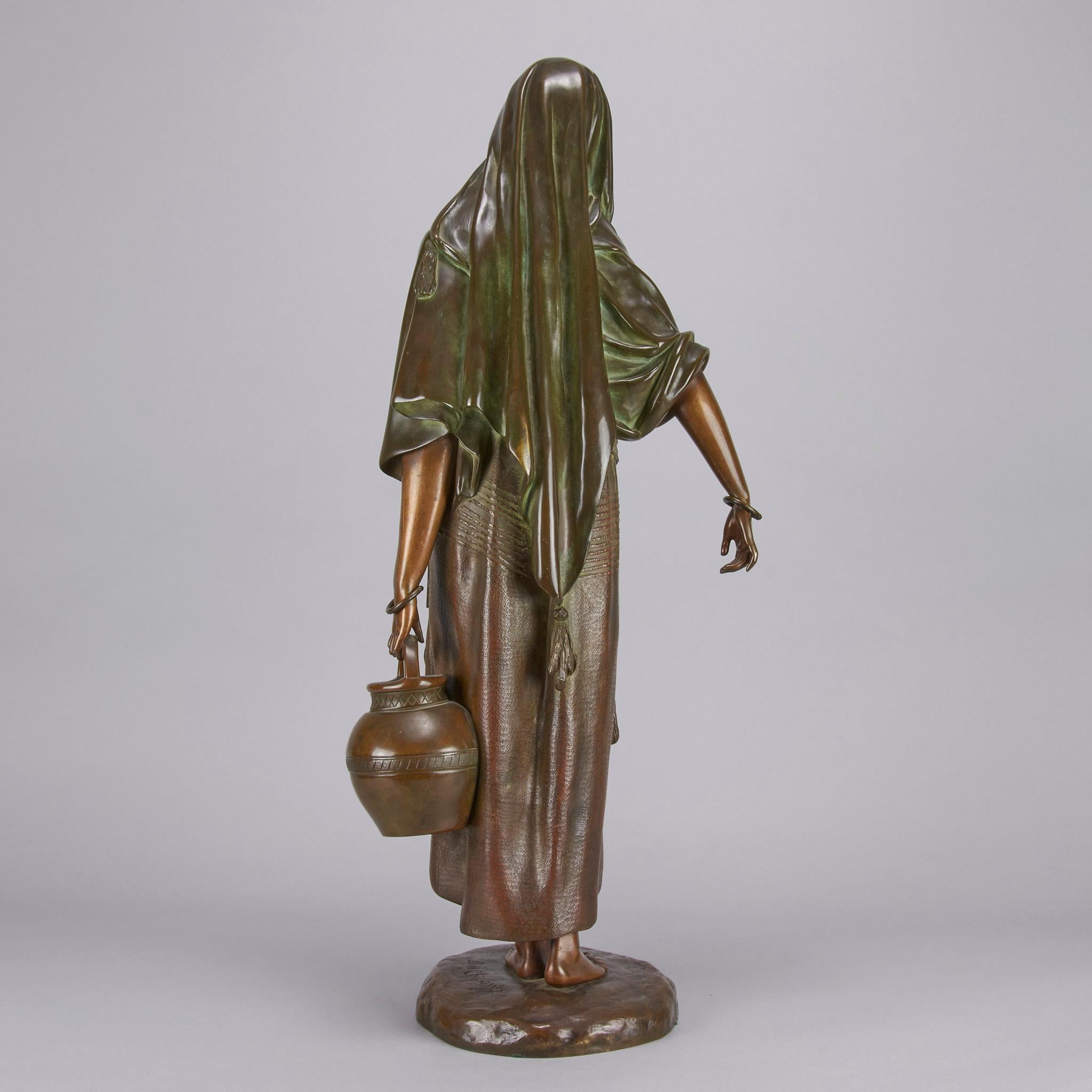 “Water Carrier” Art Deco Bronze by Demeter Chiparus, circa 1920 In Excellent Condition In London, GB