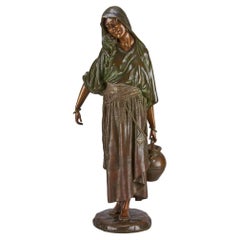 Water Carrier Art Deco Bronze von Demeter Chiparus, um 1920