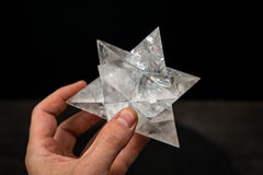 Wasser-Klarer Lemurianischer Quarz Merkaba Stern