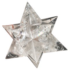 Wasser-Klarer Lemurianischer Quarz Merkaba Stern