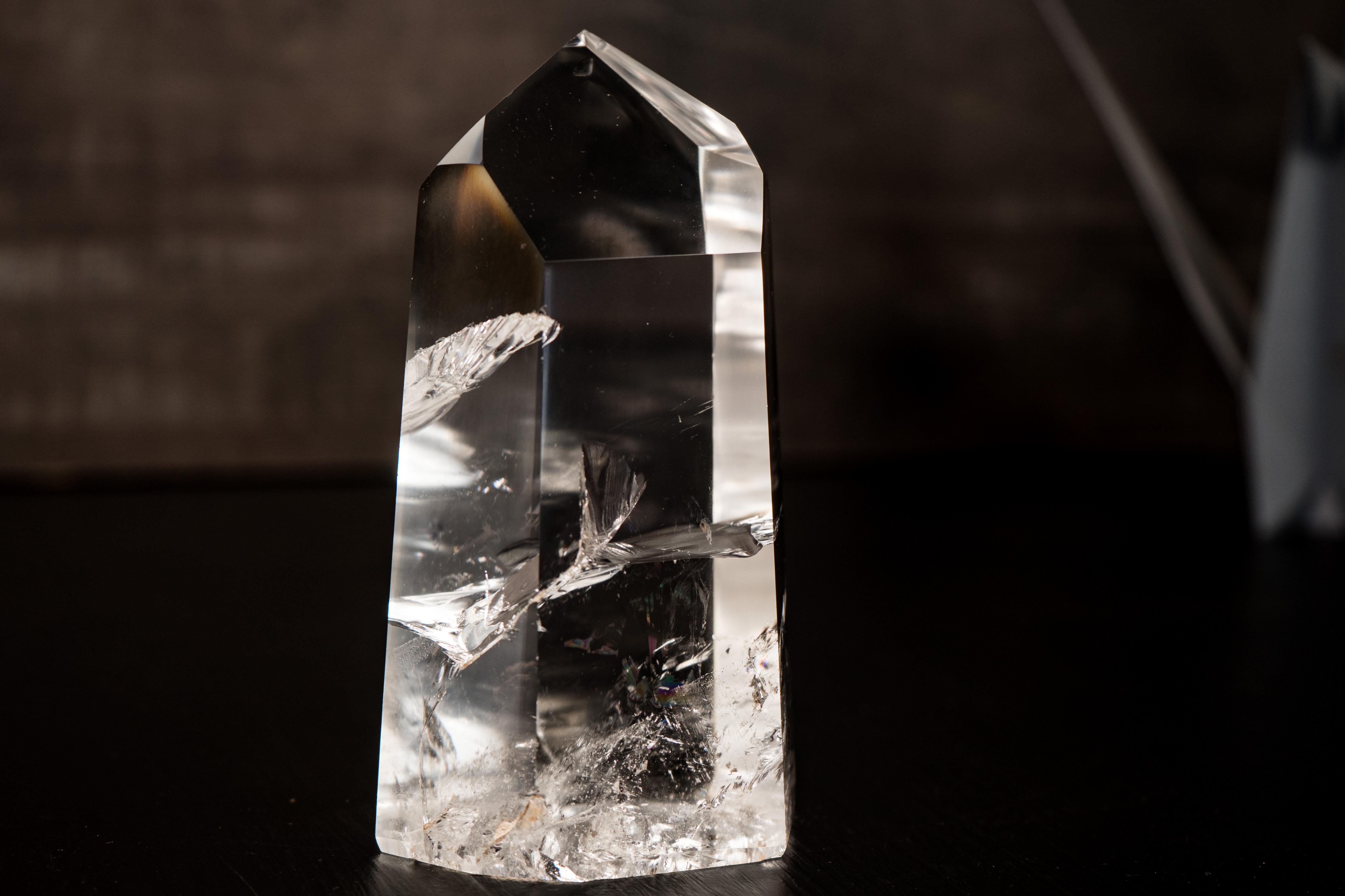 Punta obelisco in quarzo lemuriano chiaro come l'acqua, da Diamantina In condizioni Nuovo in vendita a Ametista Do Sul, BR