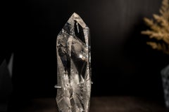 Water Clear Lemurian Quartz Point Carved from a AAA-Grade Natural Crystal Quartz
