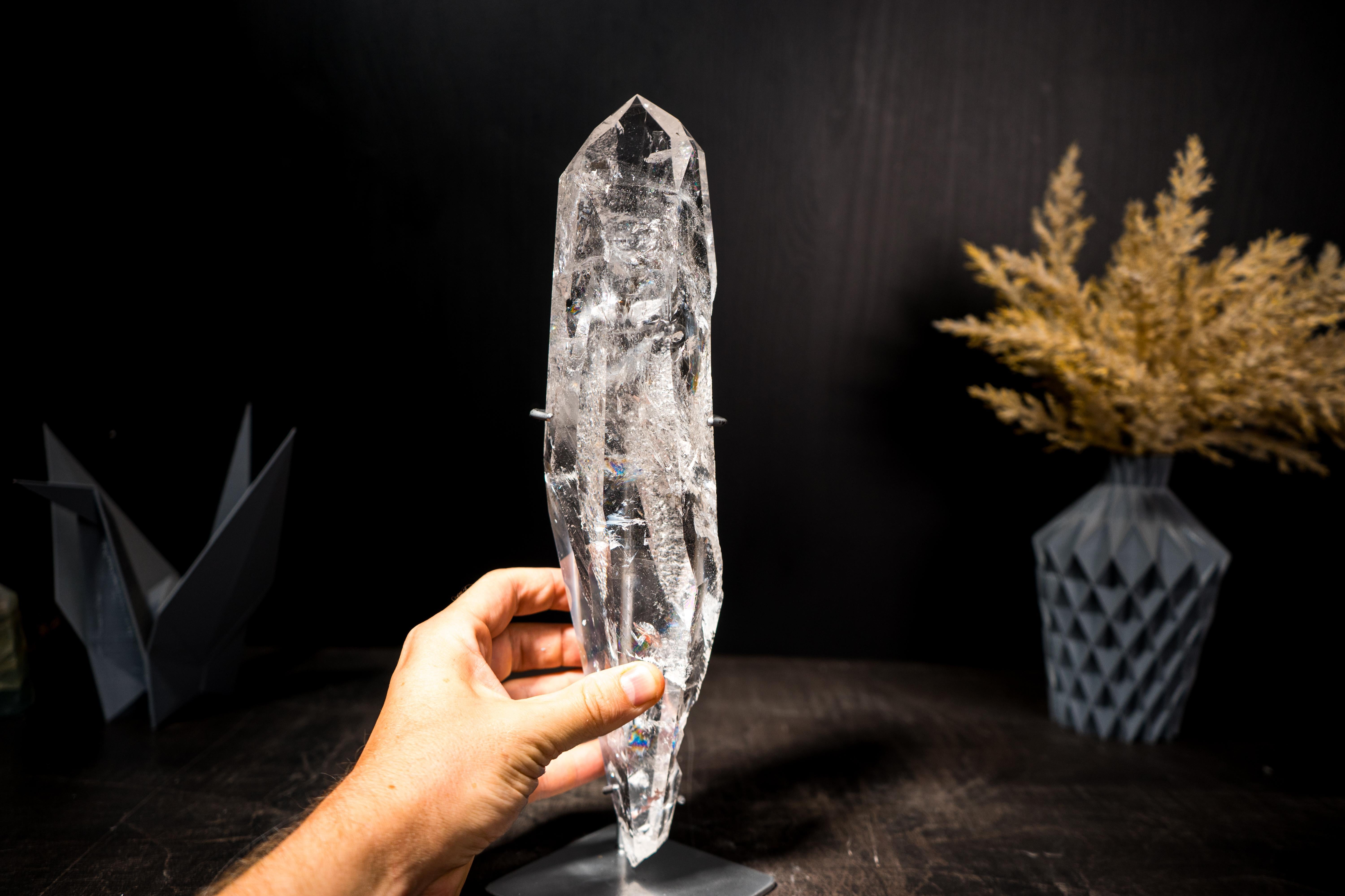 Water Clear Real Lemurian Quartz Point For Sale 6