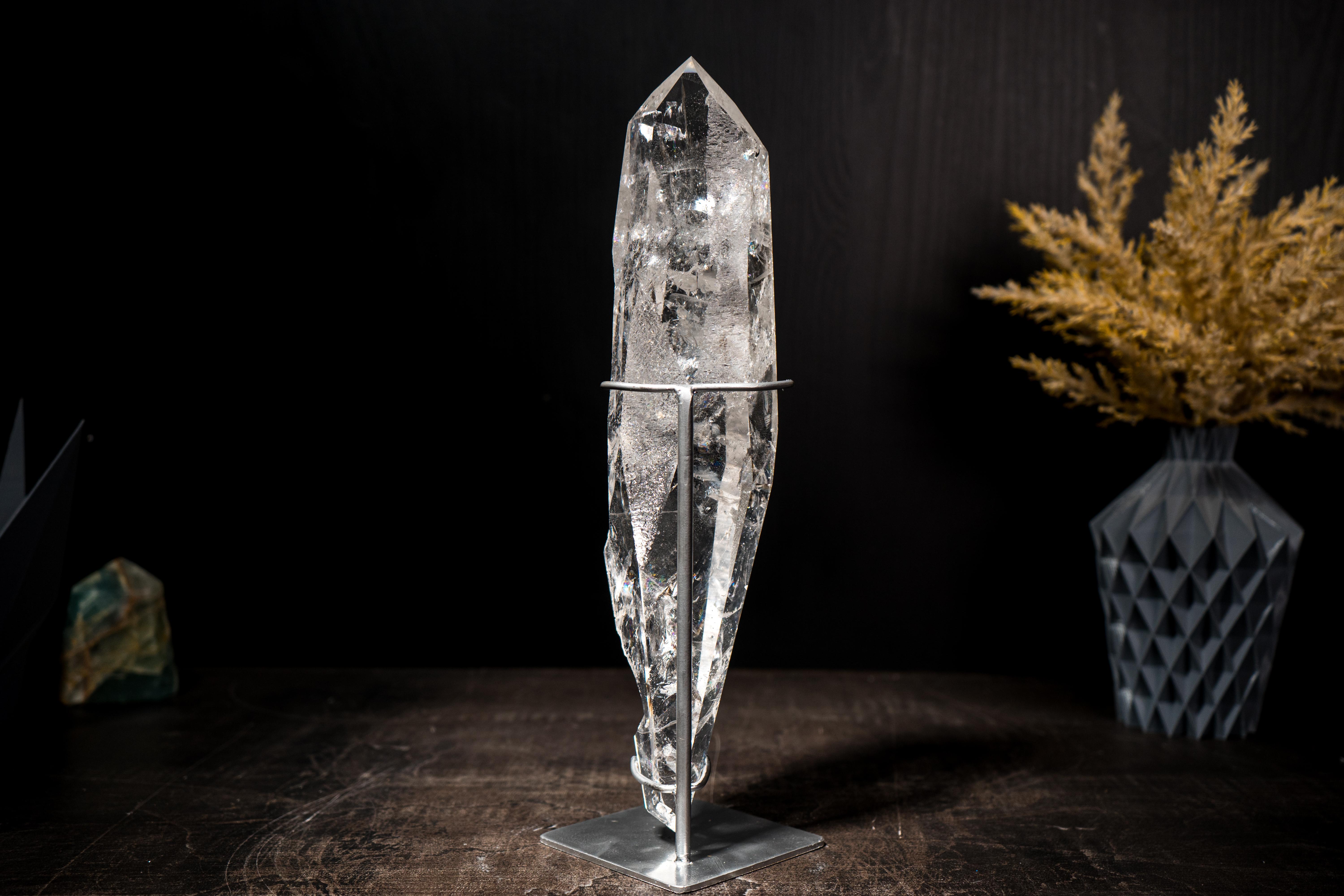 Water Clear Real Lemurian Quartz Point For Sale 11
