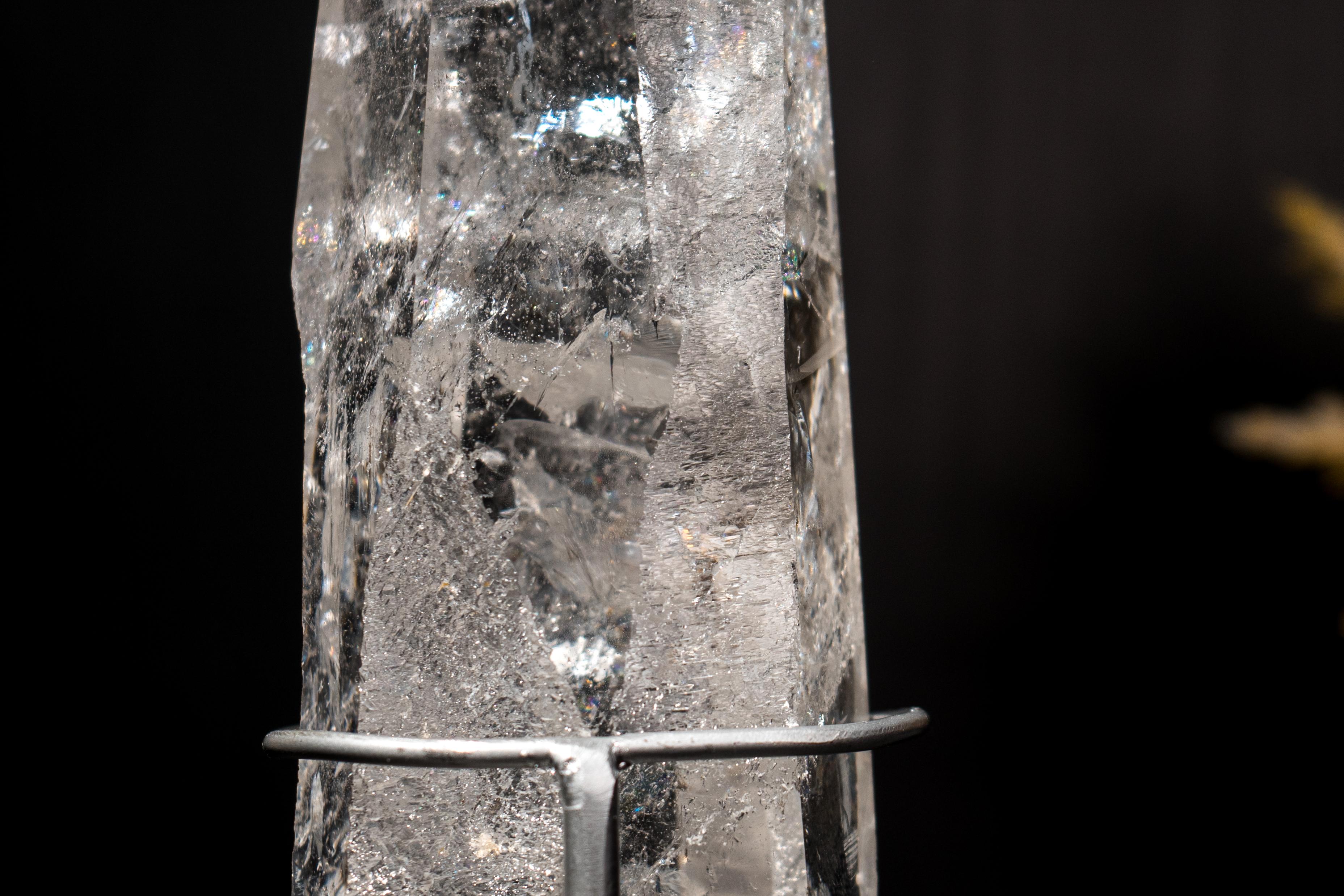 Water Clear Real Lemurian Quartz Point For Sale 13