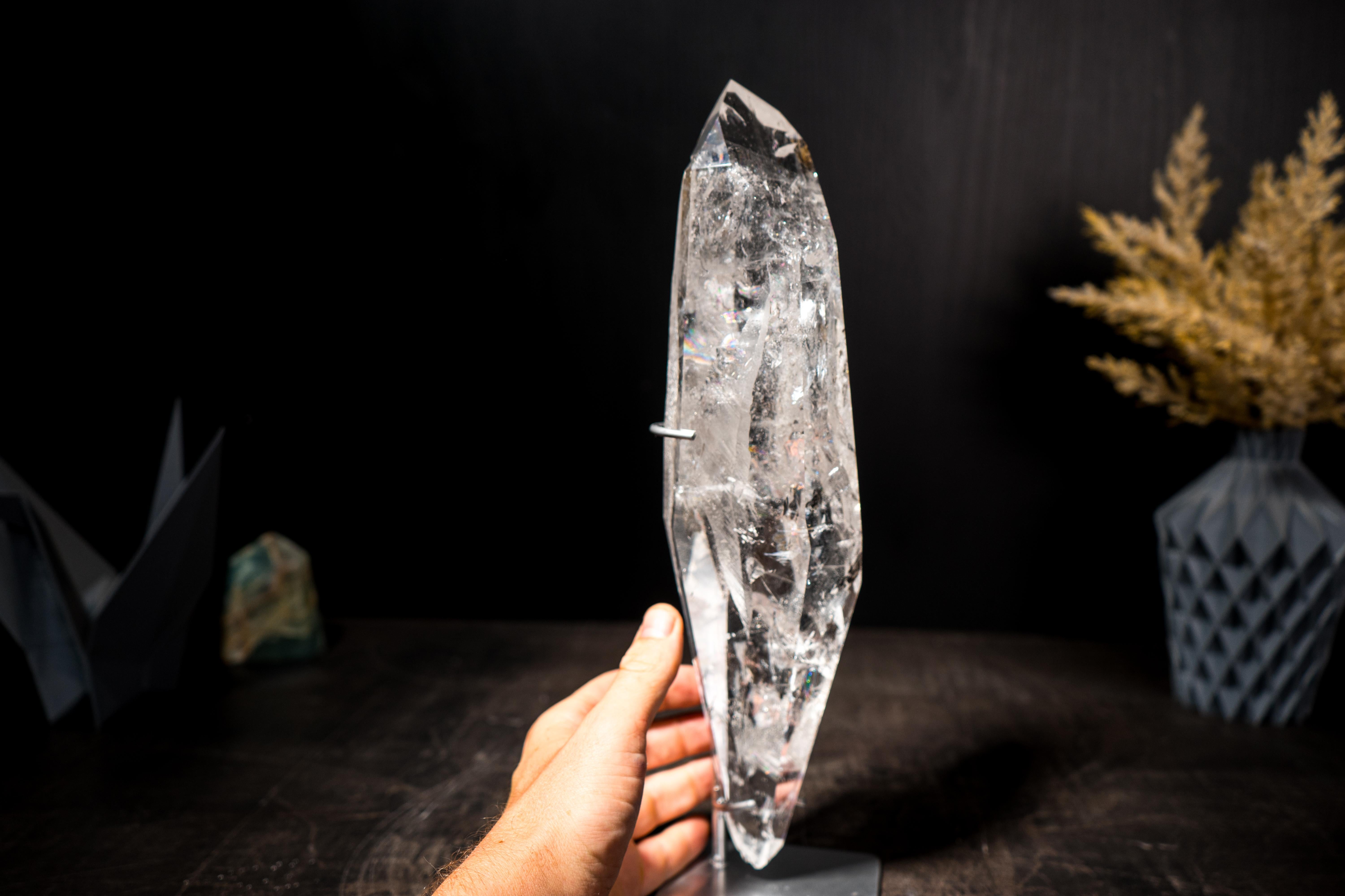 Crystal Water Clear Real Lemurian Quartz Point For Sale