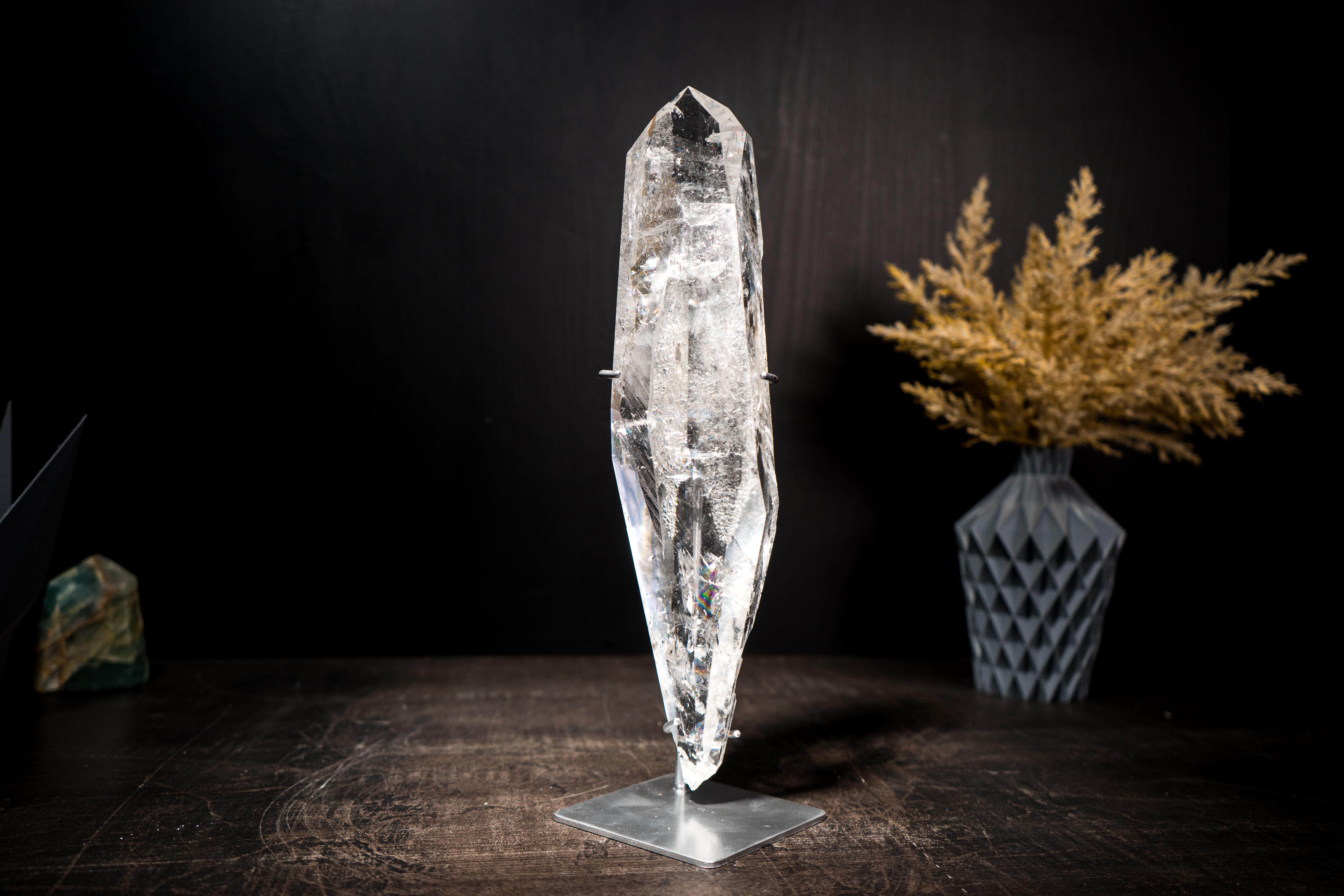 Water Clear Real Lemurian Quartz Point For Sale 2