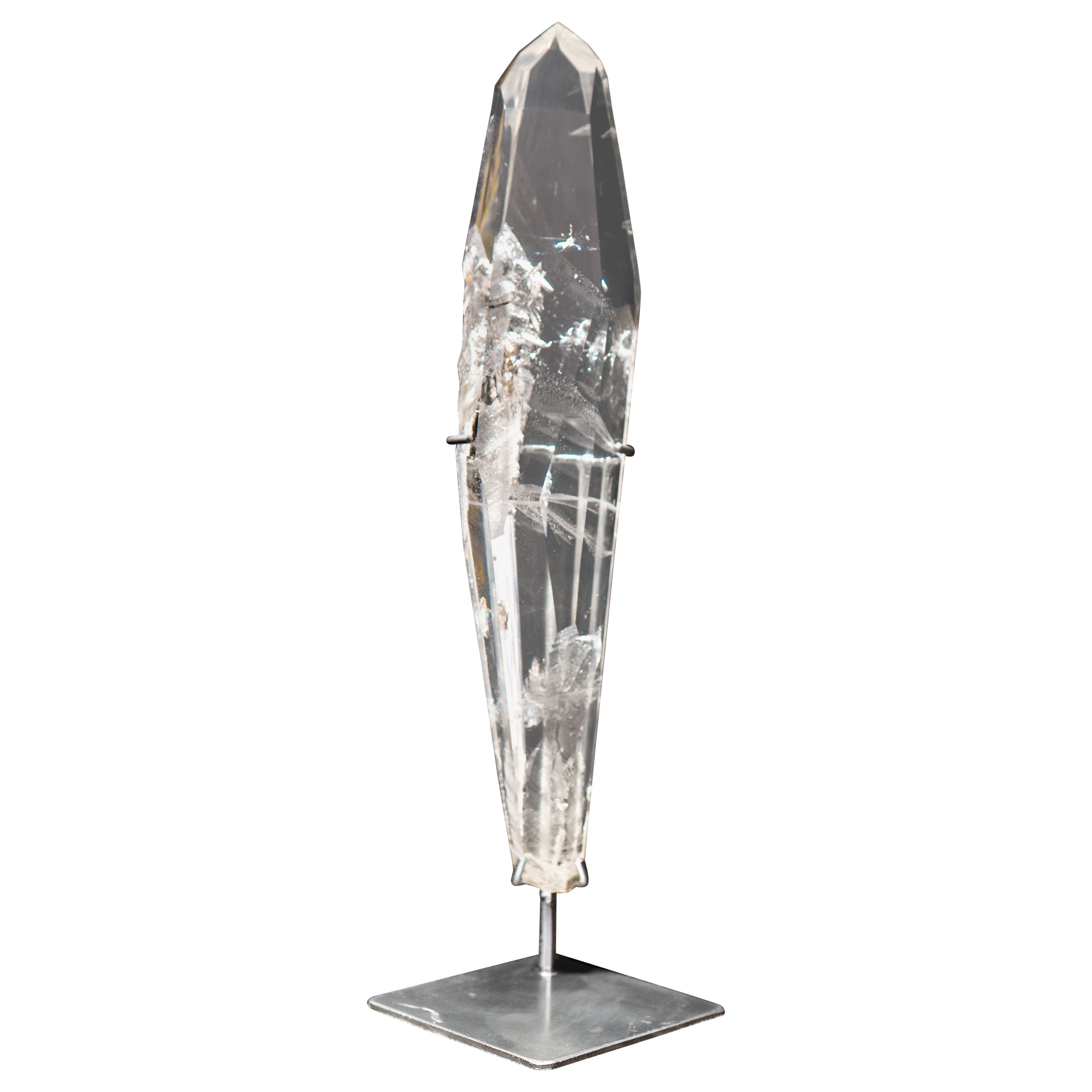 Eau claire Véritable Pointe de Quartz Lémurien
