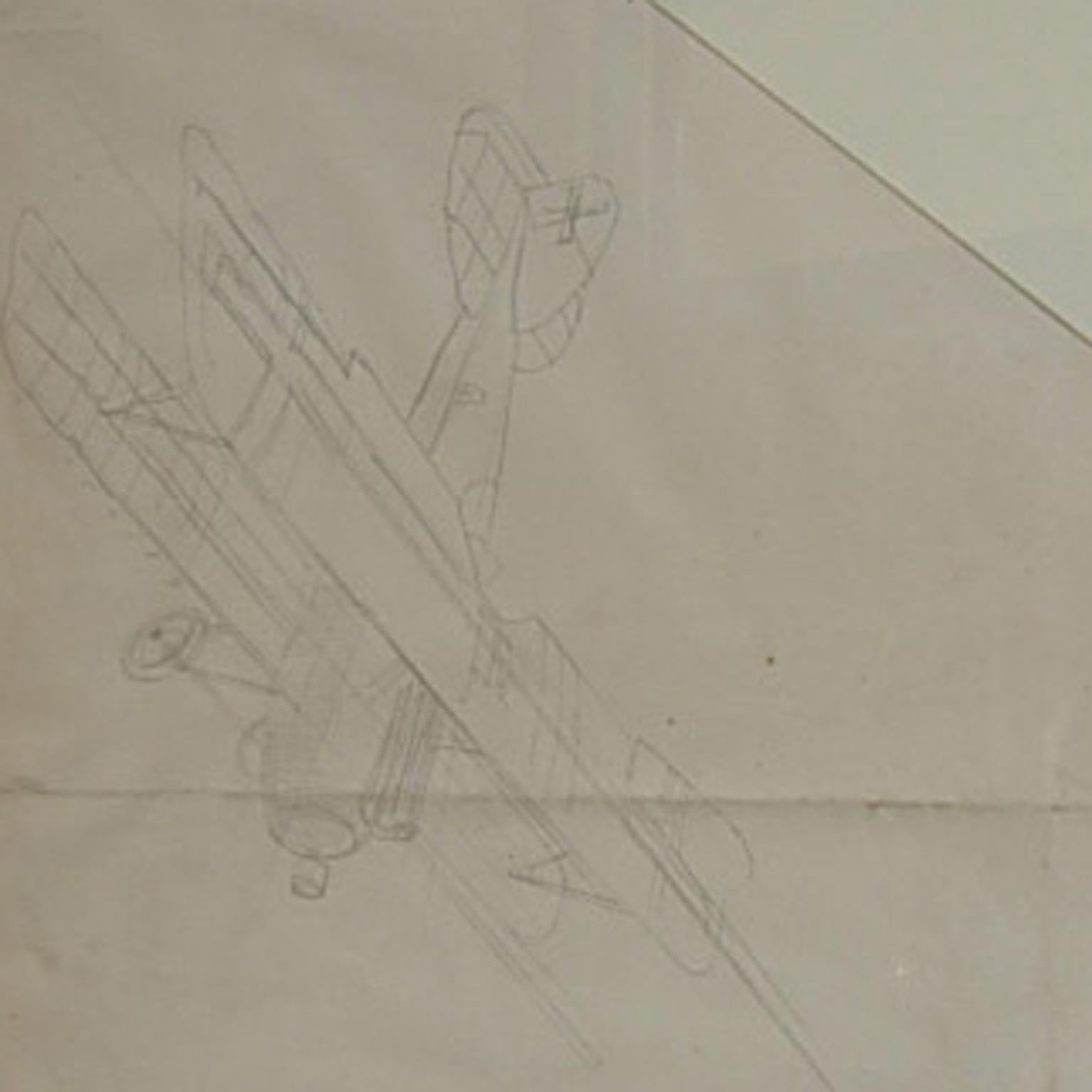 how to draw a ww1 biplane