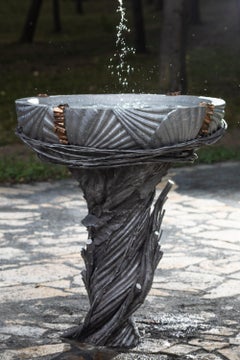Water Element by Ondřej Oliva - garden basin, aluminum and bronze