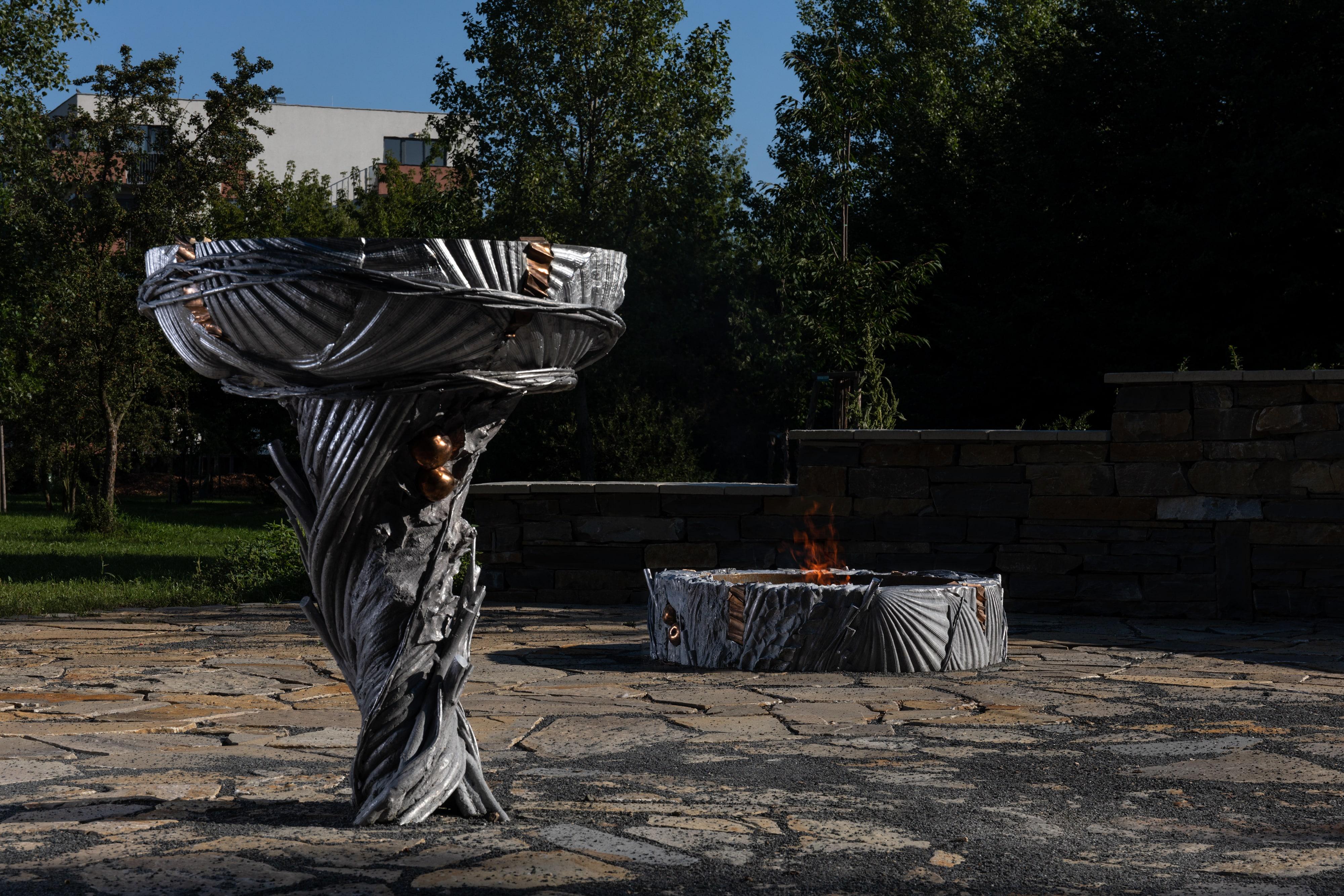 Water Element by Ondřej Oliva - bassin de jardin, aluminium et bronze en vente 2