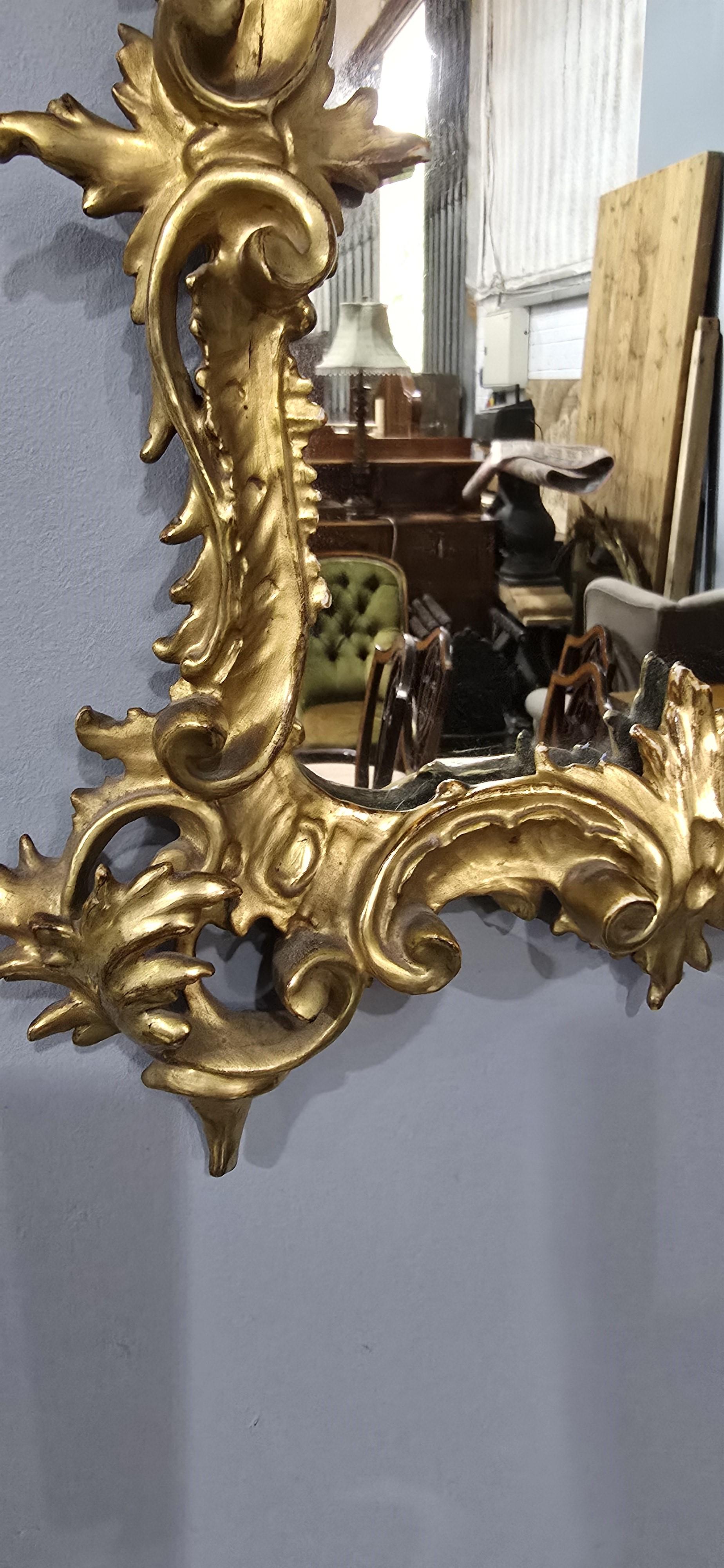 Rococo Water Gilded Venetian Mirror For Sale