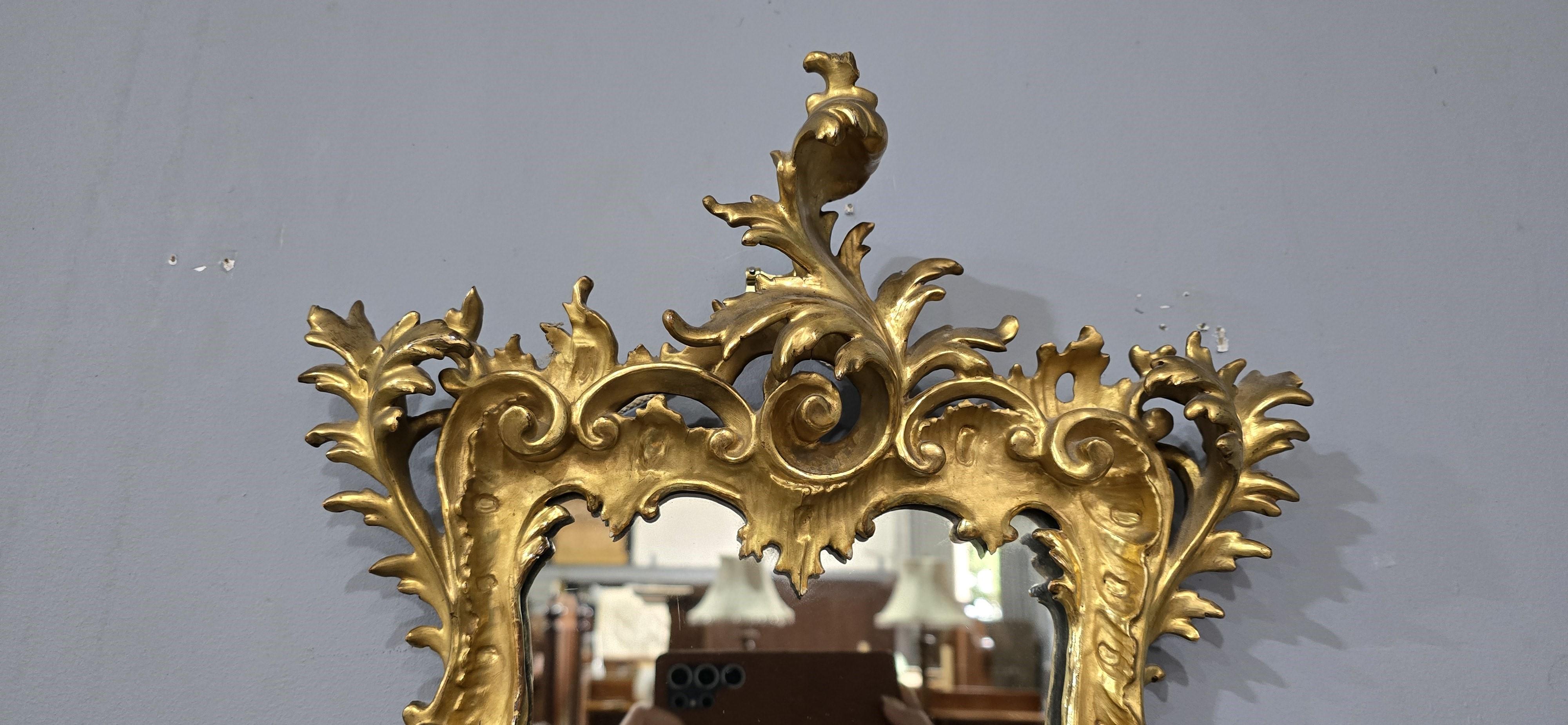 19th Century Water Gilded Venetian Mirror For Sale