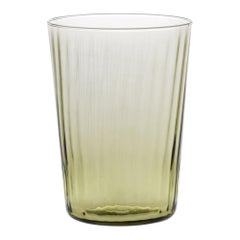 Water Glass Handcrafted in Muranese Glass, Angora Plisse MUN by VG