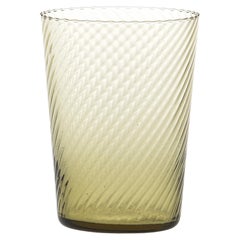 Water Glass Handcrafted in Muranese Glass, Angora Twisted MUN by VG