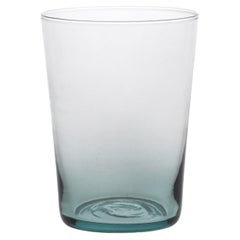 Water Glass Handcrafted in Muranese Glass, Aquamarine Smooth Mun by VG