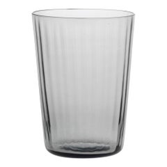 Water Glass Handcrafted in Muranese Glass, Lead Plisse MUN by VG