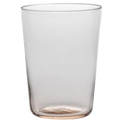 Water Glass Handcrafted in Muranese Glass, Rose Quartz Smooth MUN by VG