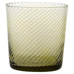 Water Glass Handcrafted in Muranese Glass, Small, Angora Twisted MUN by VG