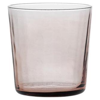 Water Glass Handcrafted in Muranese Glass, Small, Cameo Plissé Mun by VG